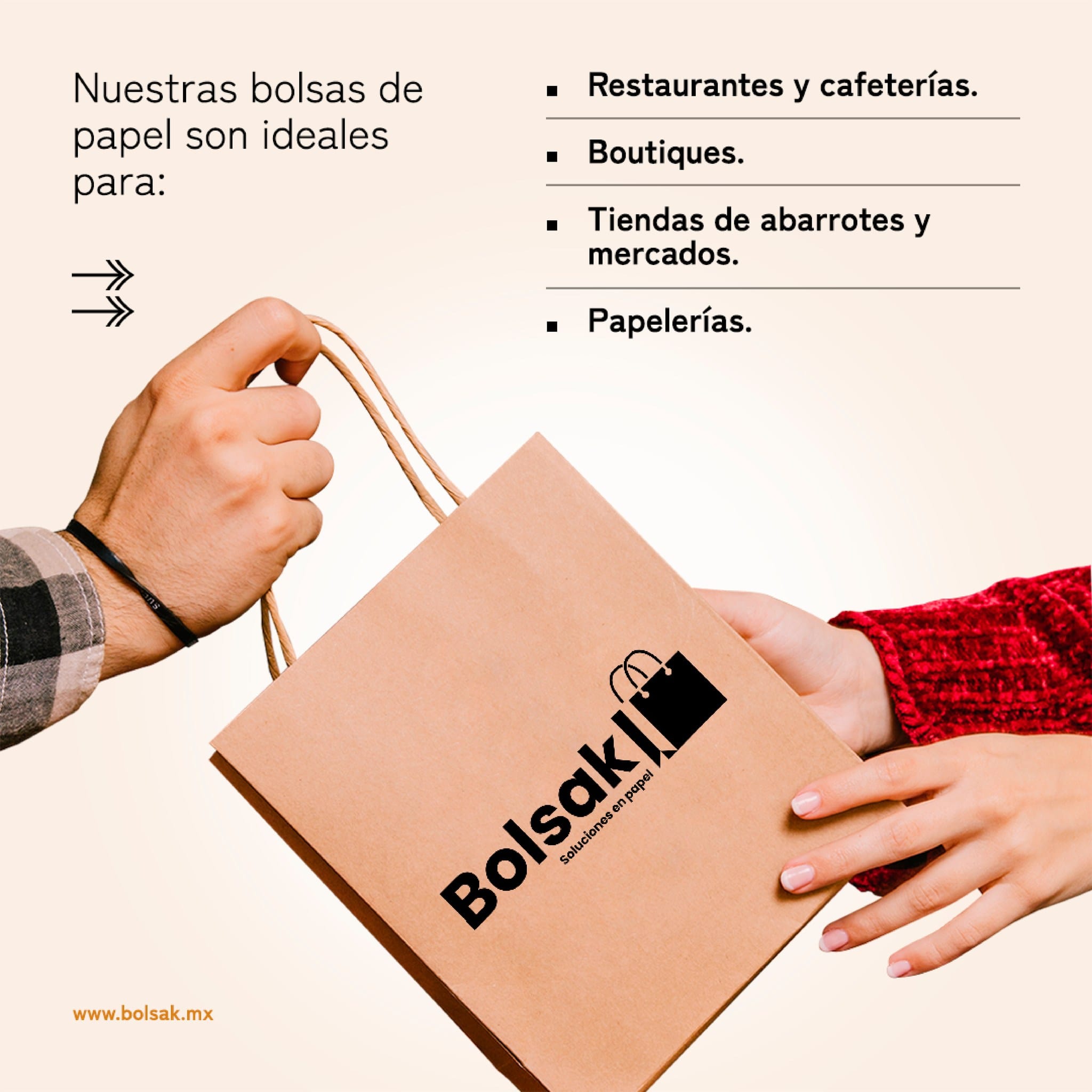 bolsas de papel Kraft